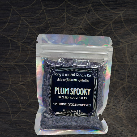 Plum Spooky Sizzling Room Salt Crystal Potpourri: Plum Patchouli Woods - Mini - Picture 1 of 7